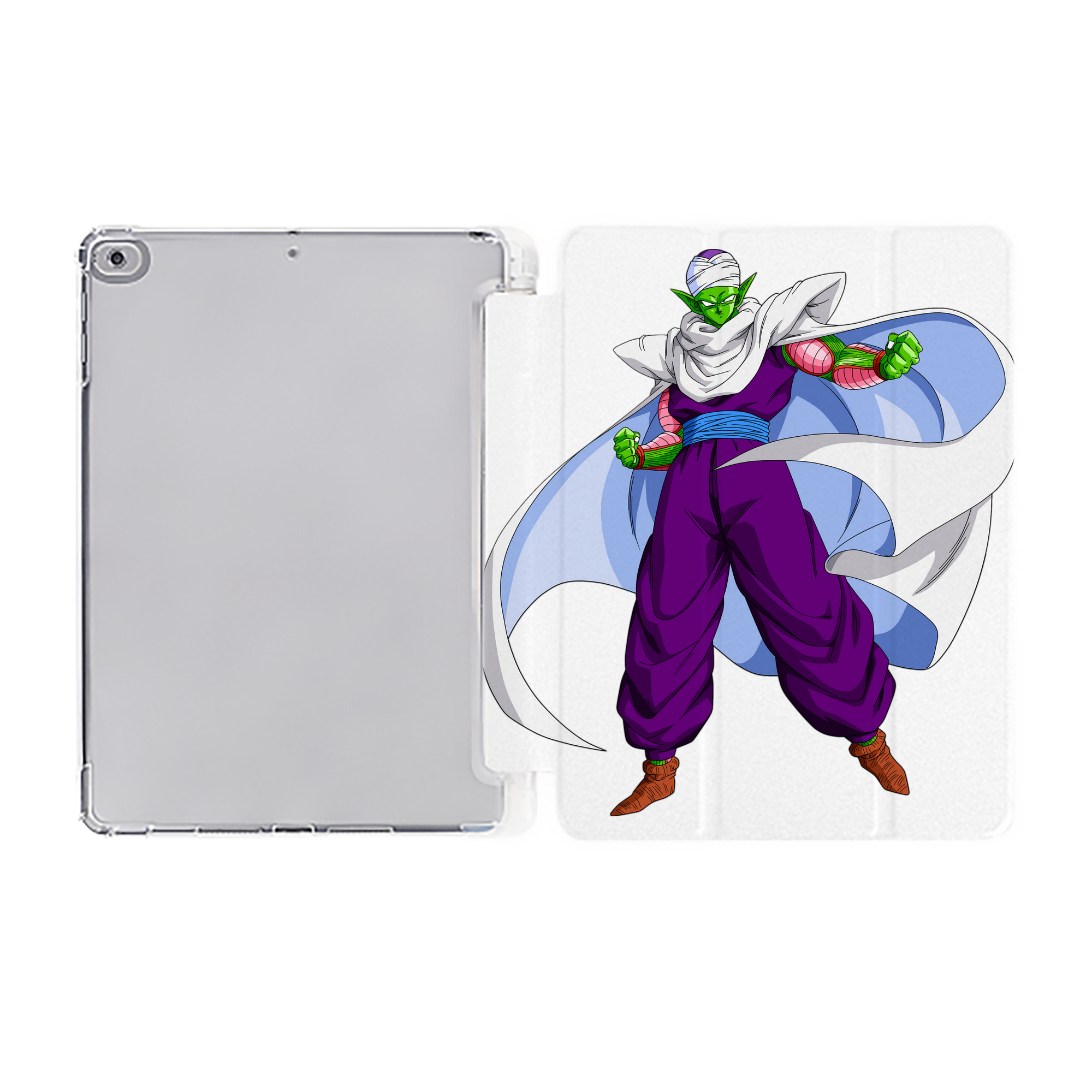 （画像用） ドラゴンボール ピッコロ DRAGON BALL Piccolo IPad ケース ペン収納付き 三つ折りスタンド PUレザー×シリコン 対応機種9.5/10.5/10.9インチ